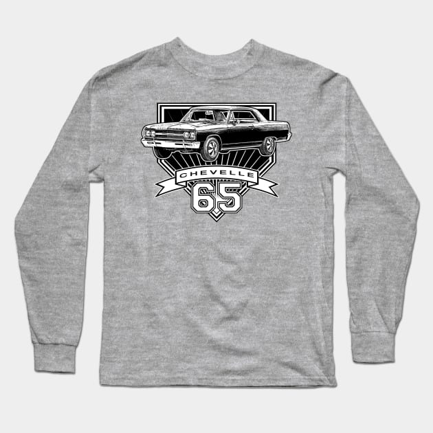 1965 Chevelle Long Sleeve T-Shirt by CoolCarVideos